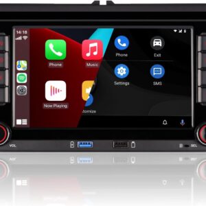 [Actualizado en 2025] Radio de Coche con inalámbrico Carplay Android Auto con IPS Bluetooth/FM/Am Radio/USB/Alta Potencia para VW Golf 5 6 Passat Jetta Caddy EOS T5 Tiguan Touran CC Polo