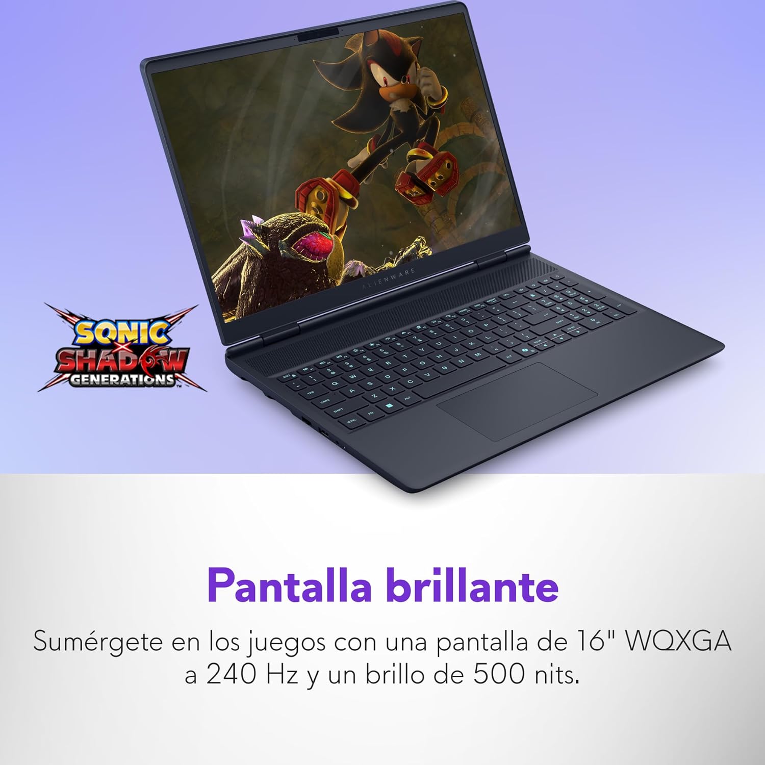 Alienware 16x Aurora Portátil Gaming AC16251 16" WQXGA 240Hz G-Sync, Intel Core Ultra 9 275HX Series 2, Nvidia Geforce RTX 5070, 32GB RAM, 1TB SSD, Windows 11 Home,Teclado AlienFX RGB QWERTY Español - 2