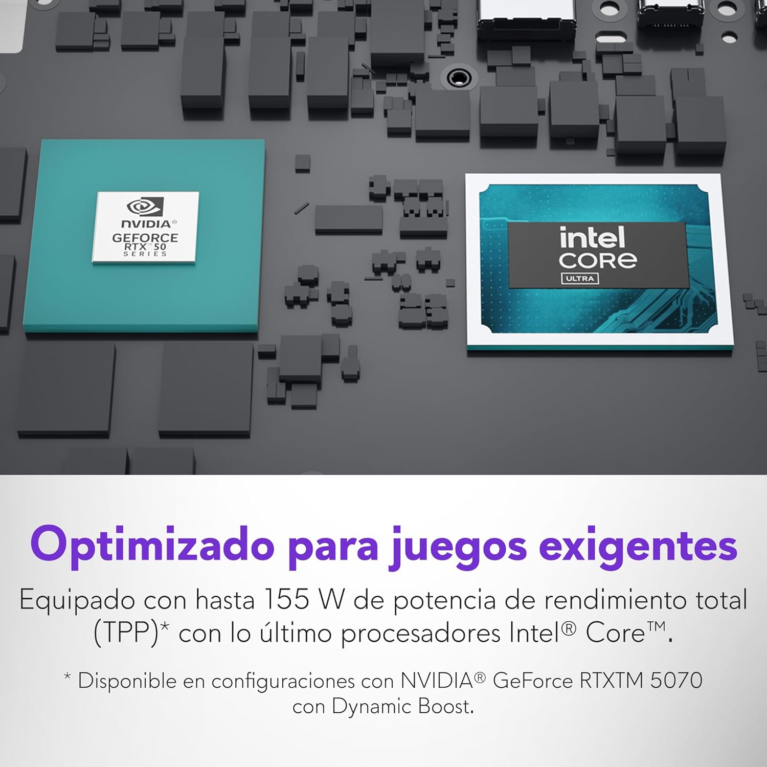 Alienware 16x Aurora Portátil Gaming AC16251 16" WQXGA 240Hz G-Sync, Intel Core Ultra 9 275HX Series 2, Nvidia Geforce RTX 5070, 32GB RAM, 1TB SSD, Windows 11 Home,Teclado AlienFX RGB QWERTY Español - 3