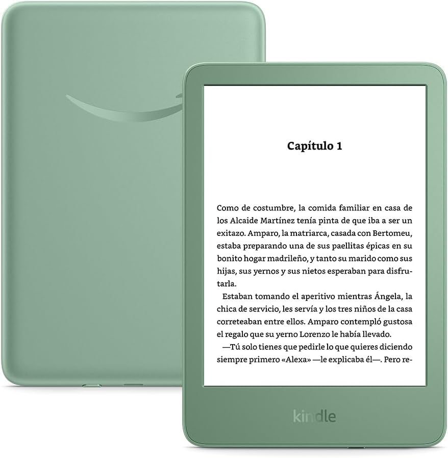 Amazon Kindle (16 GB), más ligero y compacto, pantalla sin reflejos, pasos de página más fluidos, luz frontal ajustable, batería de larga duración | Sin publicidad, verde matcha + Kindle Unlimited - 2