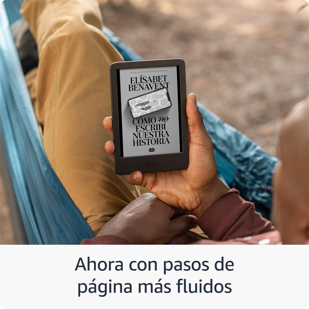 Amazon Kindle (16 GB), más ligero y compacto, pantalla sin reflejos, pasos de página más fluidos, luz frontal ajustable, batería de larga duración | Sin publicidad, verde matcha + Kindle Unlimited - 4