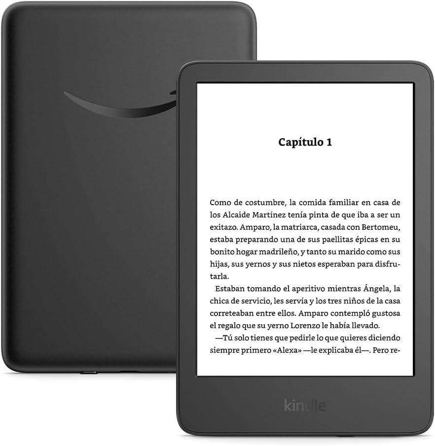 Amazon Kindle (última generación) | el Kindle más ligero y compacto, con pantalla sin reflejos, pasos de página más fluidos y luz frontal ajustable | 16 GB | Sin publicidad | Negro - 2