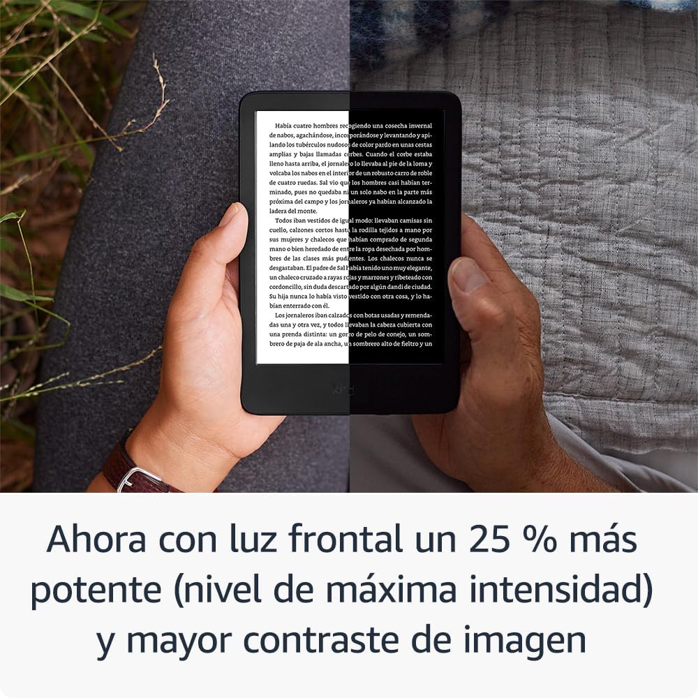 Amazon Kindle (última generación) | el Kindle más ligero y compacto, con pantalla sin reflejos, pasos de página más fluidos y luz frontal ajustable | 16 GB | Sin publicidad | Negro - 3