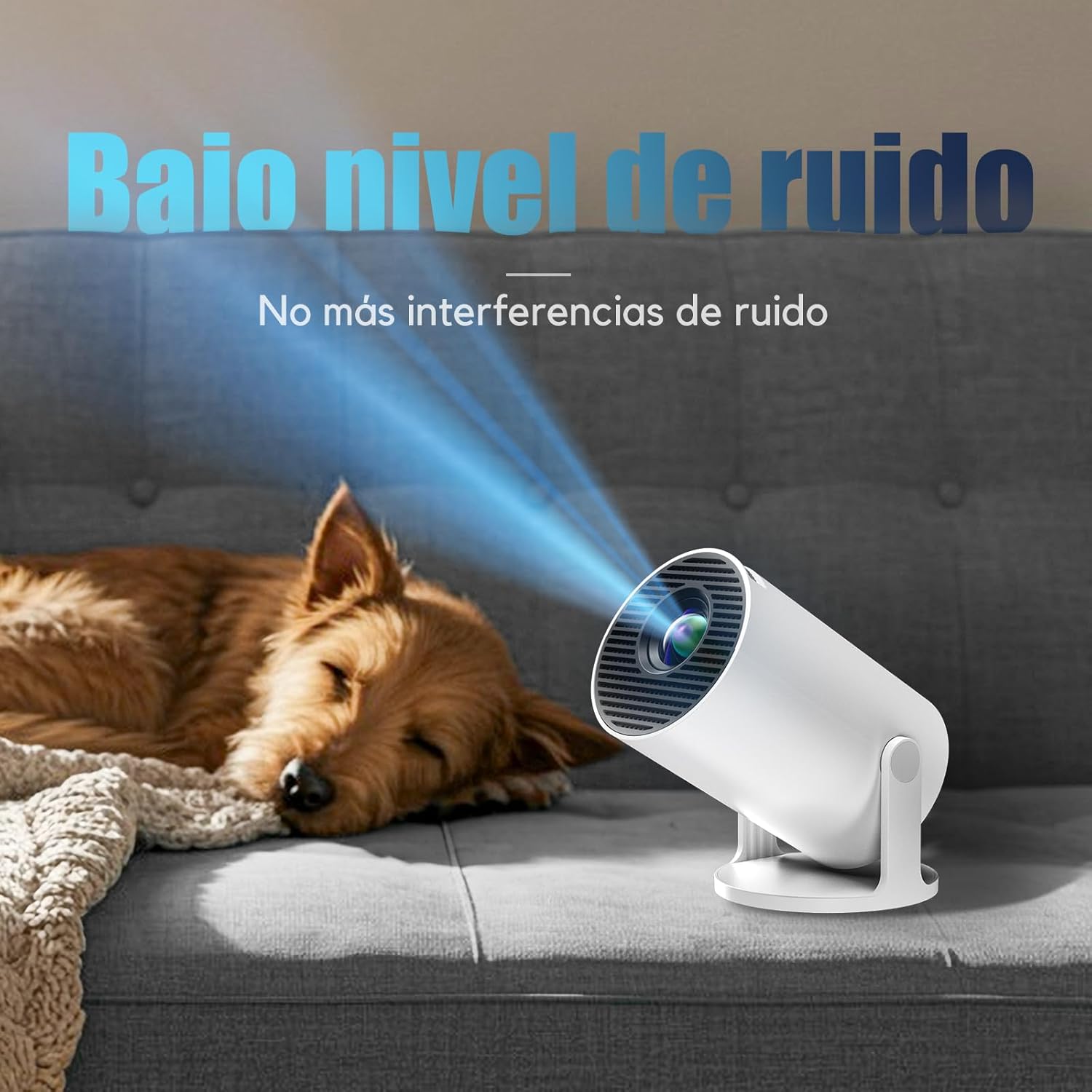[App Integrada & Auto Keystone] Proyector Portátil con WiFi6 Bluetooth 5.4, AKIYO O2 Mini Proyector con Smart OS Full HD 1080P Soporte, 180° Rotation, Compatibile con HDMI/Smartphone/USB/Laptop/PS5 - 6