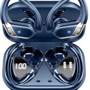Auriculares Inalambricos Deportivos, Auriculares Bluetooth 5.4 HiFi Estéreo con 4 HD Mic, 50H Cascos Inalambricos Bluetooth con Cancelacion Ruido ENC, IP7 Impermeable Cascos para Running