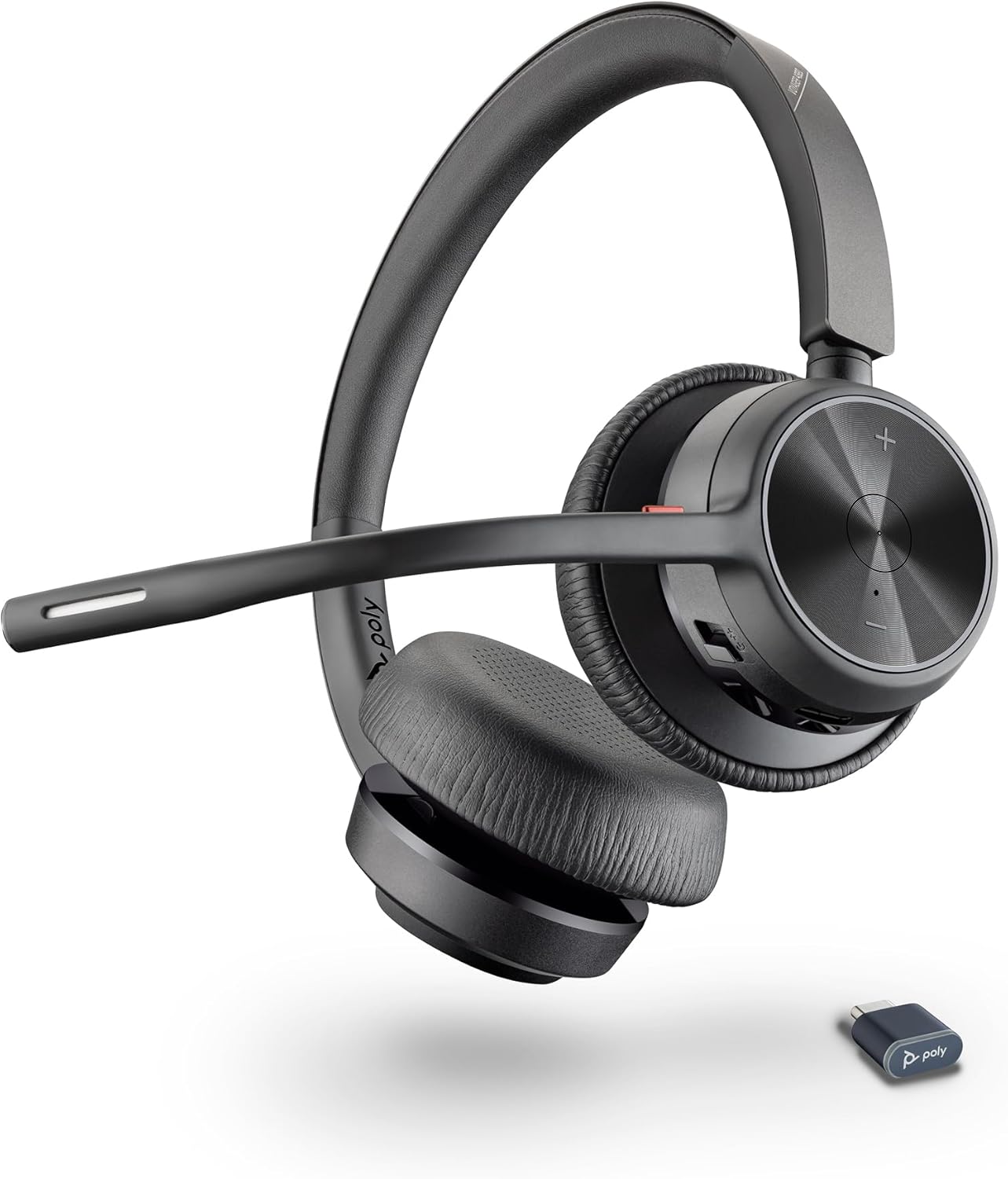 Auriculares inalámbricos Poly Voyager 4320 UC - Audífonos estéreo con micrófono de brazo con cancelación de ruido - Conexión Bluetooth a PC/Mac/teléfono móvil - Funciona con Teams, Zoom y más - 1