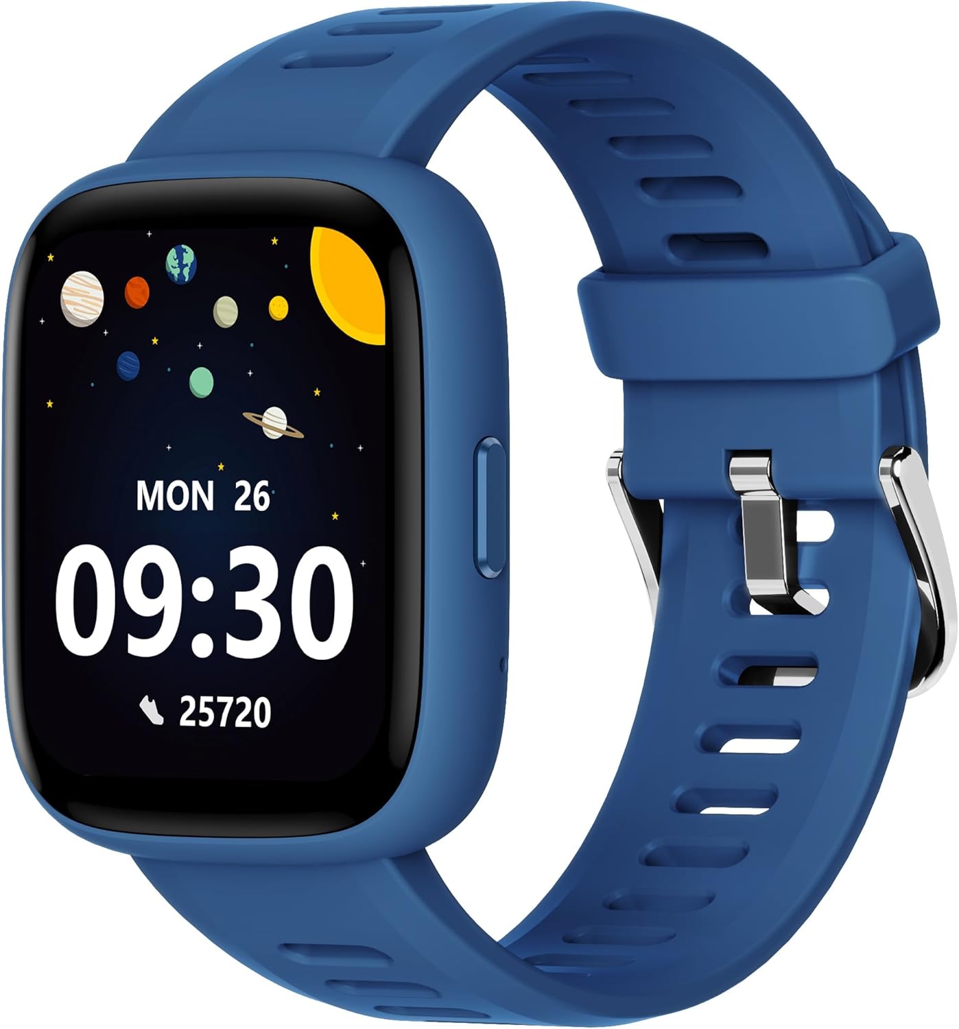 BIGGERFIVE Pulsera Actividad Niños Niñas 5-16, 1,8" Reloj Inteligente Podómetro, Frecuencia Cardíaca, Resistente al Agua IP68, Monitor de Sueño, Despertador, Juegos de Rompecabezas con/sin App - 1