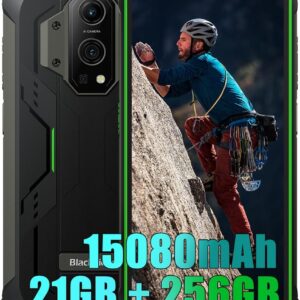 Blackview BV9300 Teléfono Móvil Resistente 2023, 21GB+256GB MTK G99 IP68 Smartphone Todoterreno, 6.7" FHD+, 15080mAh 33W, 50MP+32MP, Android 12 Telefono Movil Antigolpes, Dual 4G/GPS/NFC/OTG/FM, Verde