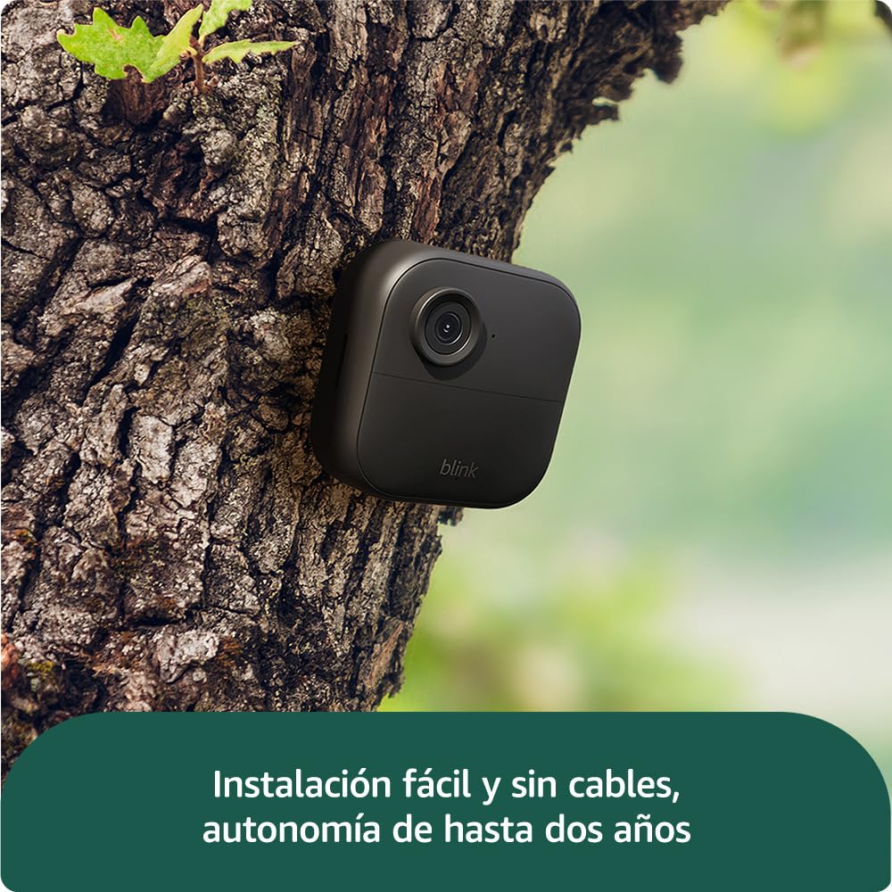 Blink Outdoor 4 + pack de extensión de batería: cámara de seguridad inteligente HD sin cables, 4 años de autonomía, detección de movimiento, compatible con Alexa (sistema de 2 cámaras) | IP65 - 3