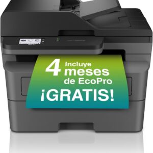 Brother MFC-L2860DWE Impresora Multifunción Láser Monocromo, 34 pág/min, Pantalla LCD Color 6.8cm, Memoria 265MB, Escanea 22.5 imag/min, Negro y Gris