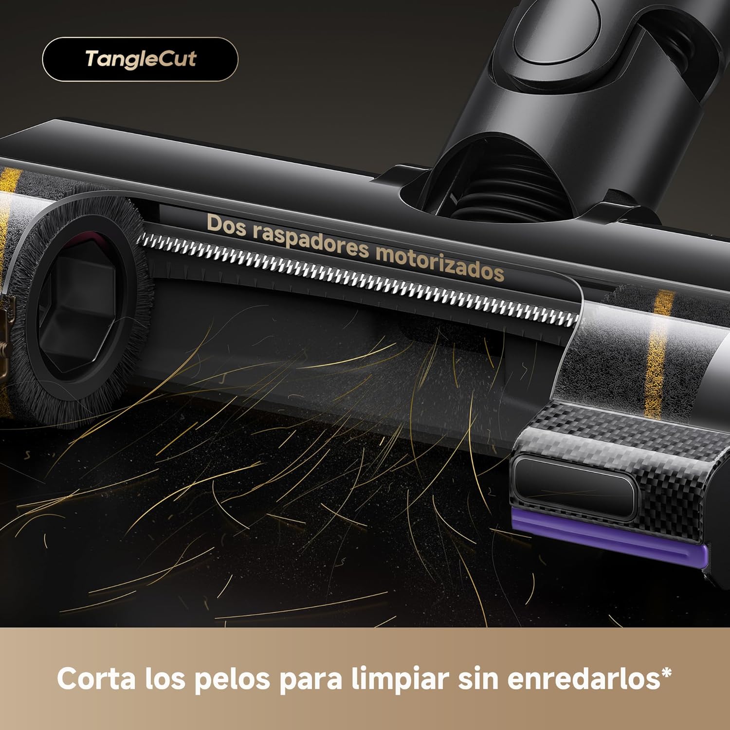 DREAME V20 Pro-A Aspirador Sin Cable, Limpieza de Bordes a 0 mm, Sin Enredos, Limpieza de Suelos Duros y Alfombras, 24000 PA/Succión de 210 AW, 90 min de Autonomía Máx., Limpieza de Pelo de Mascotas - 3