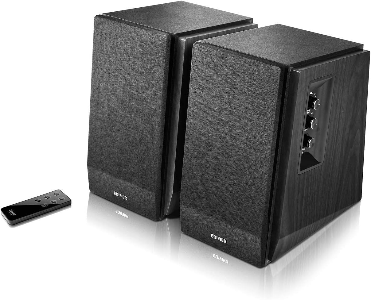 EDIFIER Studio R1700BT – Sistema de altavoces 2.0 (66 Vatios) con Bluetooth y mando a distancia, color negro - 2