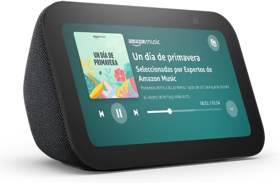 Echo Show 5 (Última generación) | Pantalla táctil inteligente con Alexa diseñada para controlar tus dispositivos de Hogar digital y más | Antracita - 2