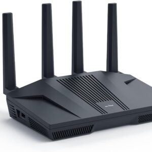 Enrutador WiFi 6 GL.iNet GL-MT6000(Flint 2) |Enrutador WiFi para juegos | 2 puertos multigigabit de 2,5 G + 4 puertos Ethernet de 1 G | Conectividad masiva de dispositivos | OpenVpn rápido y WireGuard