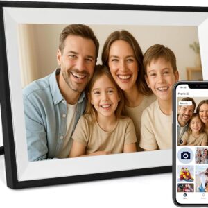 FUNCARE Marcos Fotos Digital WiFi de 10,1 Pulgadas, Memoria 32 GB, Visualización Táctil IPS HD 1280×800, Rotación Automática, Fácil Configuración para Compartir Fotos y Vídeos
