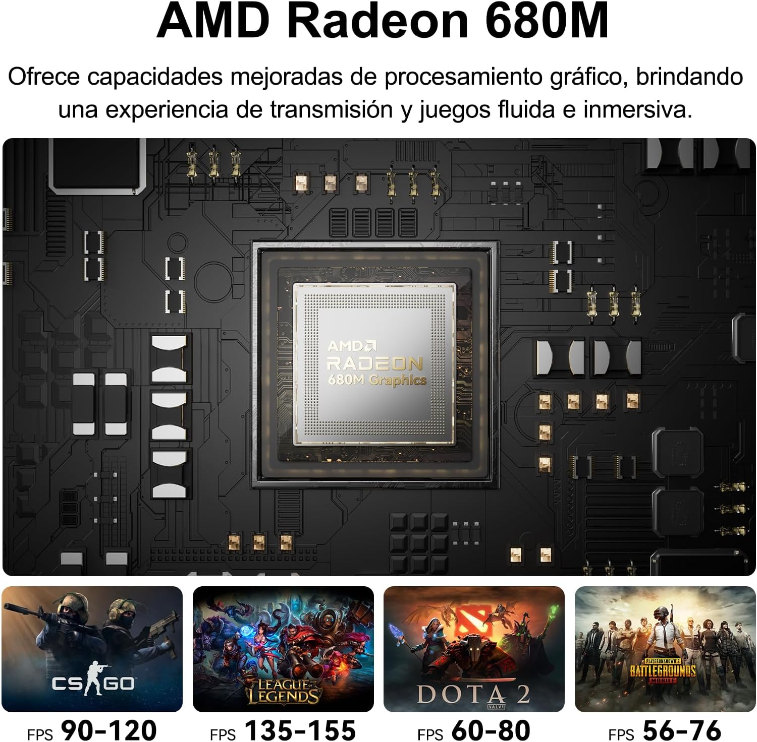 GEEKOM A6 Mini PC con AMD Ryzen 7 6800H, Radeon 680M, 16GB DDR5(DDR Ampliable, No LPDDR Bloqueada), 1TB SSD, Mini Ordenador Windows 11 Pro, USB4×2,Chasis de Metal Compacto,Puerto LAN 2.5Gbps,Lector SD - 4