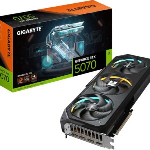 GIGABYTE GeForce RTX 5070 Gaming OC 12G Tarjeta Gráfica - 12GB GDDR7, 192 bits, PCI-E 5.0, 2625 MHz Core Clock, 3 x DP 2.1a, 1 x HDMI 2.1b, NVIDIA DLSS 4, GV-N5070GAMING OC-12GD