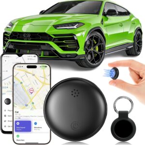 GPS Coche Localizador, Localizador GPS para Coche Compatible con iOS/Android, Imán Integrado Ultrapotente Magnético Rastreador GPS No Requiere Suscripción Seguimiento en Tiempo Real para vehículo,Moto
