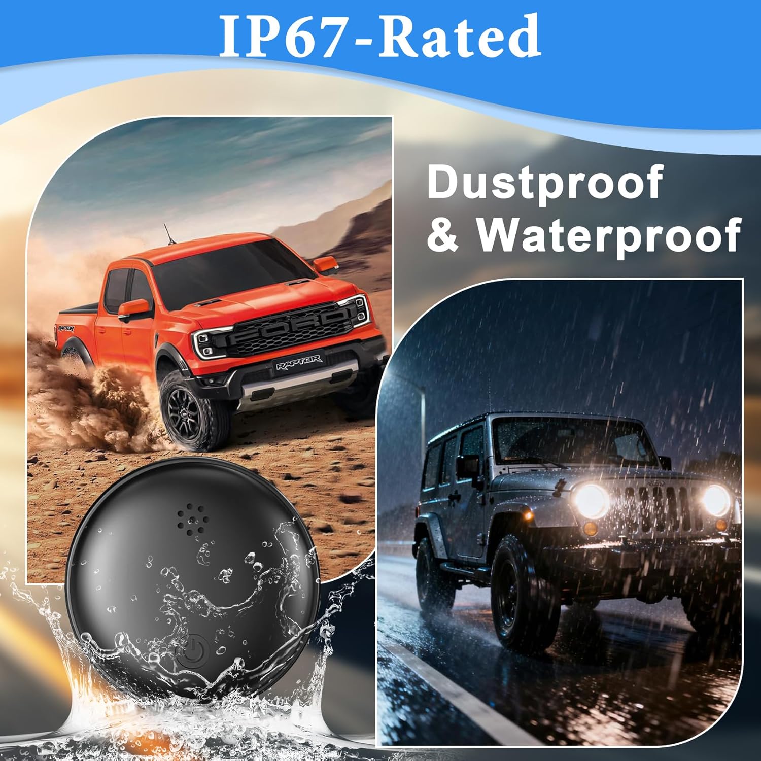 GPS Coche Localizador, Localizador GPS para Coche Compatible con iOS/Android, Imán Integrado Ultrapotente Magnético Rastreador GPS No Requiere Suscripción Seguimiento en Tiempo Real para vehículo,Moto - 5