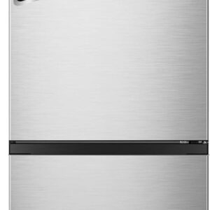 Hisense RB390N4BCC - Frigorífico Combi,No Frost, Inverter, Eficiente Clase C, Capacidad 304 L, 186 cm Al, Cajón Verduras, 4 Estrellas Congelador, Puerta Reversible, Silencioso 39dB, Color Blanco, Inox