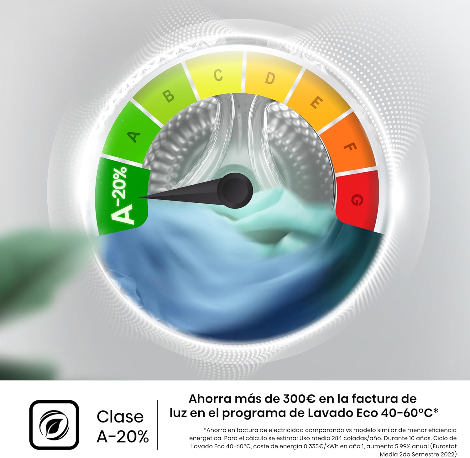 Hisense WF3S1243BW3, Lavadora, 12 Kg, Class A-20%/D, 1400 RPM, Ancho 60- cm, 19 Programas, PureJet, Blanco - 3