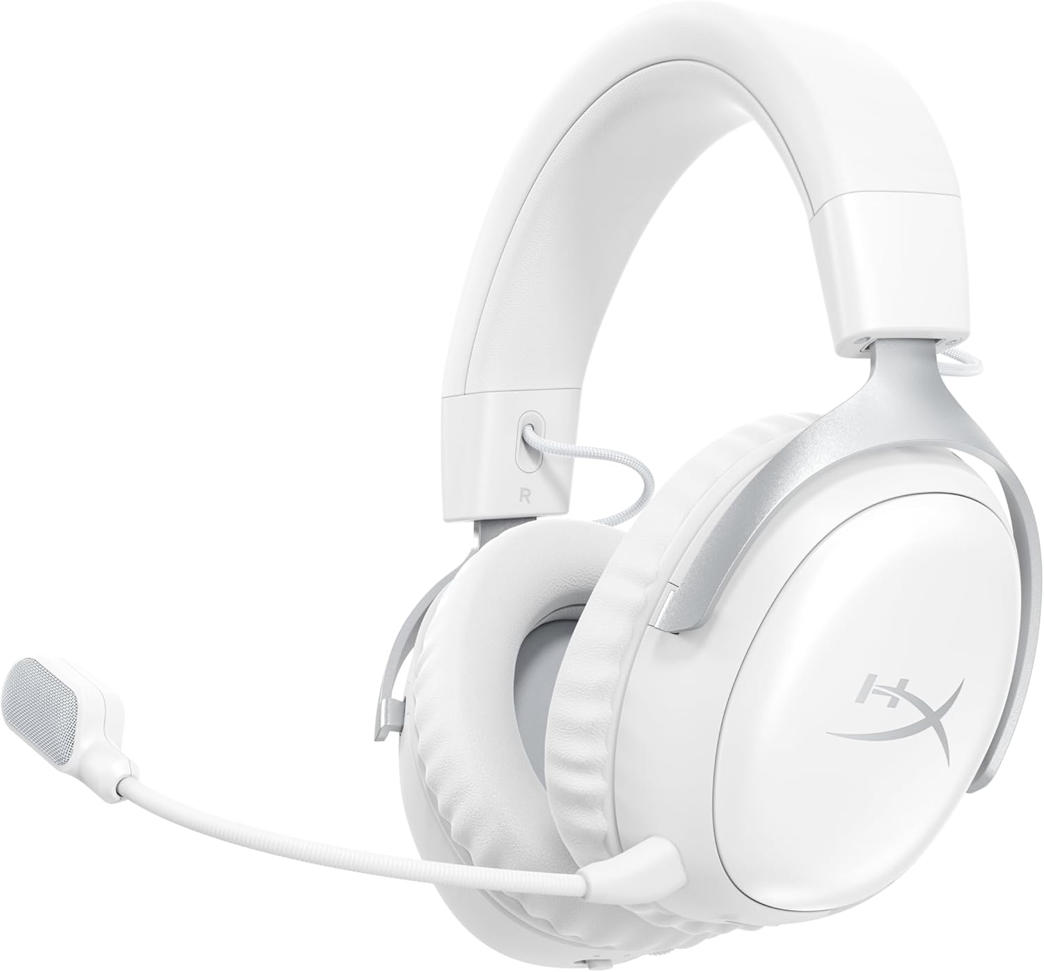 HyperX Cloud III S - Auriculares Gaming inalámbricos, Bluetooth, 2.4Ghz, PC, PS5, Xbox, Drivers 53 mm, DTS, micrófono 10mm, batería hasta 200h, Blanco - 1