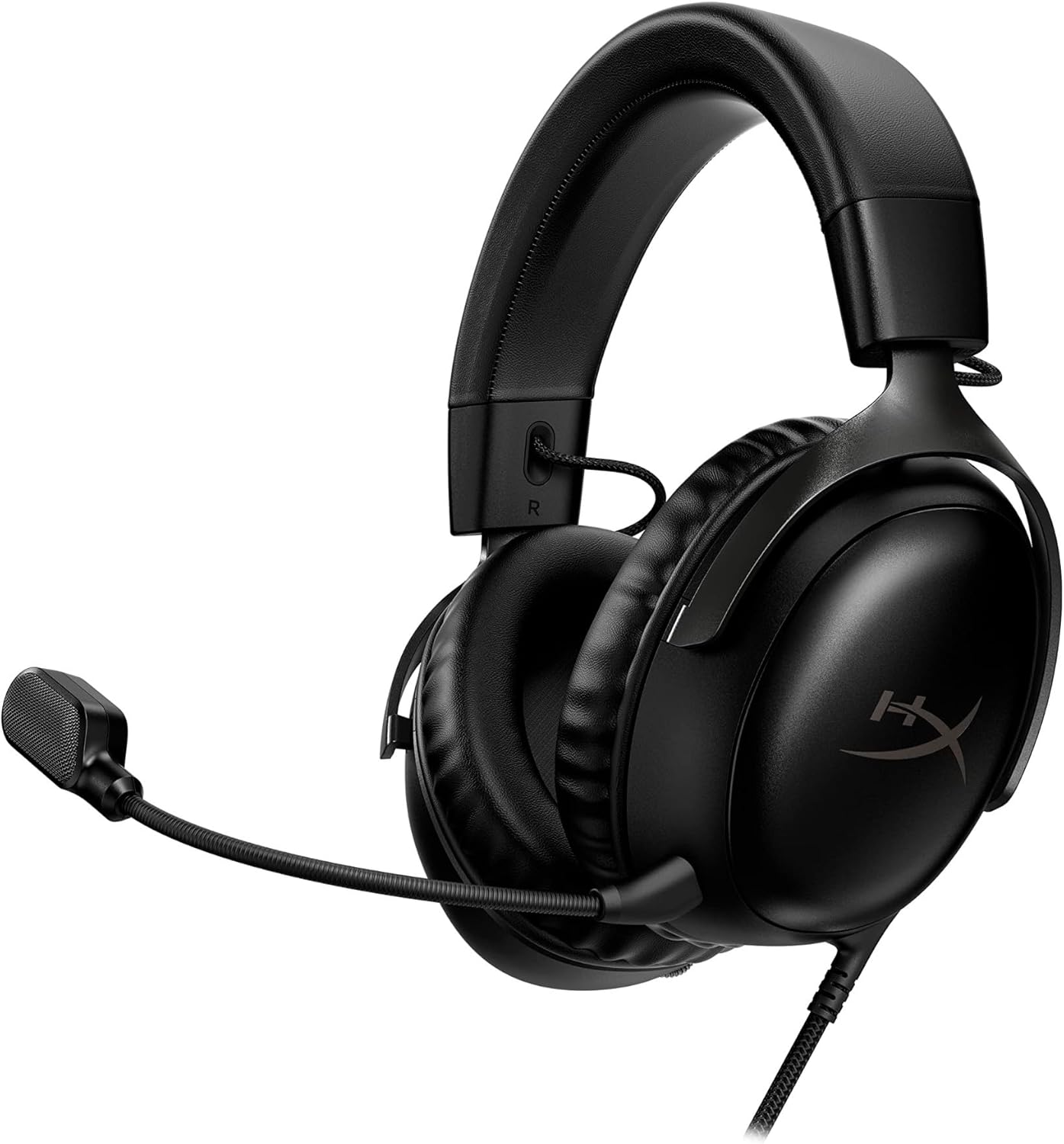 HyperX Cloud III wired Auriculares para Juegos con Cable, PC, PS5, Xbox Series X S, Controladores de 53 mm en ángulo, DTS, micrófono nítido de 10 mm, USB-C USB-A, Negro - 1