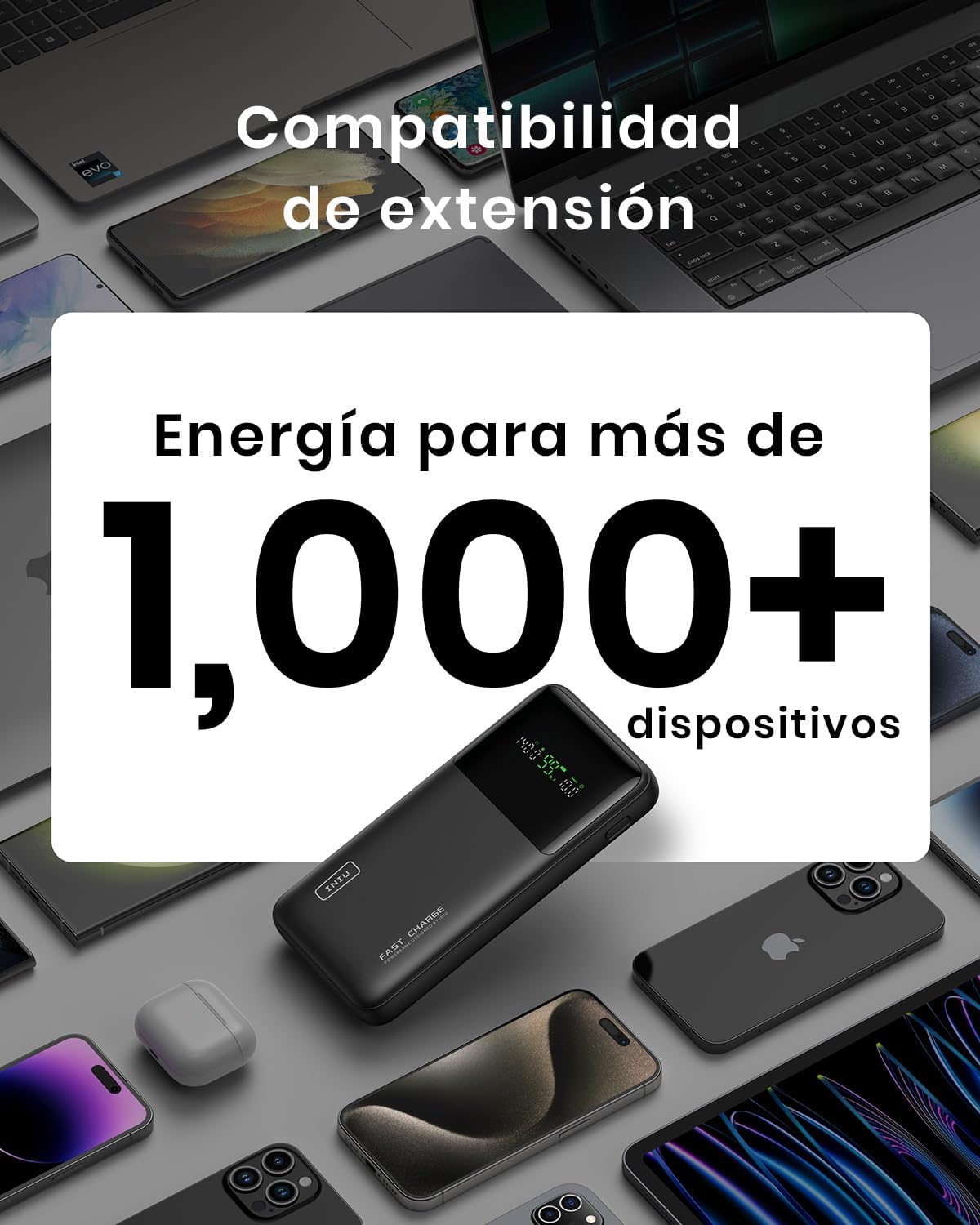 INIU Power Bank, 27000mAh 140W Bateria Externa Carga Rapida, Bateria Portatil PD3.1 Powerbank USB C Input & Output Compatible con MacBook Pro Steam Deck iPhone 16 15 14 13 12 Pro MAX Plus iPad etc - 6
