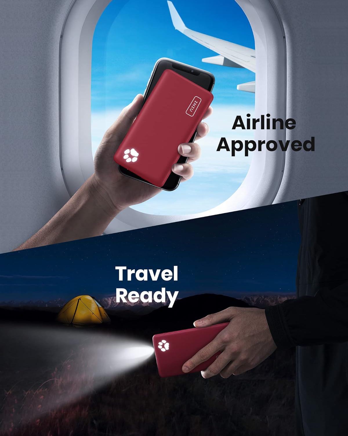 INIU Power Bank, Slimmest 10000mAh Bateria Externa Carga Rapida, 3A USB C Cargador Portatil 3 Puertos Powerbank para iPhone 14 13 12 11 X Pro MAX Samsung S22 S21 S20 Xiaomi iPad Tablet Airpods etc. - 6