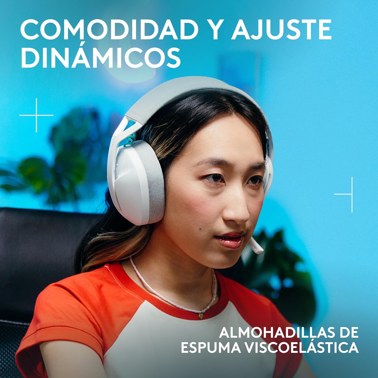 Logitech G G321 Lightspeed, Auriculares inalámbricos Bluetooth para Gaming, Comodidad y Ajuste dinámicos, micrófono de Varilla 16 kHz, PC, PS4, PS5, Nintendo Switch y Dispositivos móviles - Blanco - 2