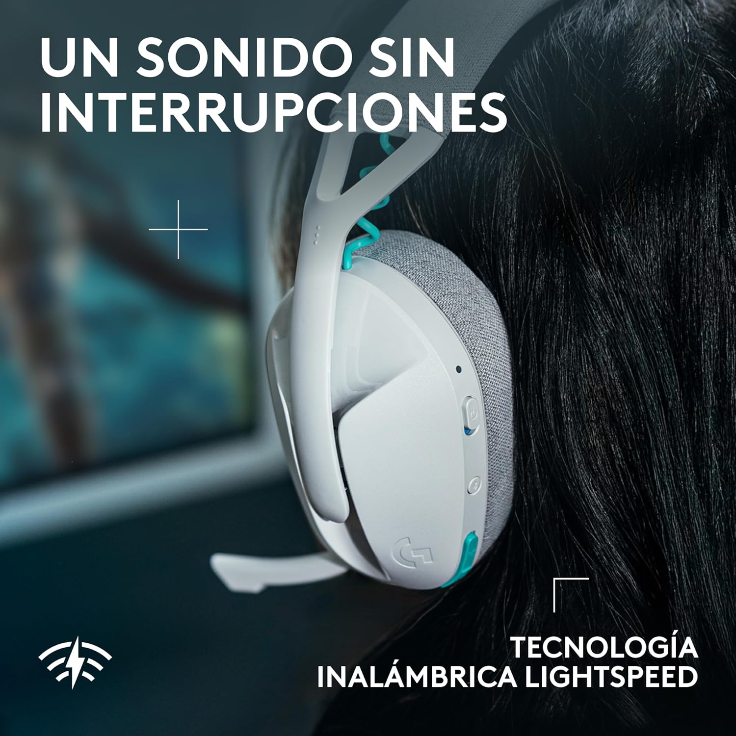 Logitech G G321 Lightspeed, Auriculares inalámbricos Bluetooth para Gaming, Comodidad y Ajuste dinámicos, micrófono de Varilla 16 kHz, PC, PS4, PS5, Nintendo Switch y Dispositivos móviles - Blanco - 4