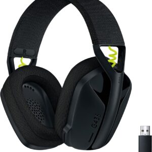 Logitech G G435 LIGHTSPEED, auriculares inalámbricos y Bluetooth para gaming - Auriculares ligeros circumaurales, micrófonos integrados, Dolby Atmos, PC, PS4, PS5,Nintendo Switch/Switch 2, móvil-Negro