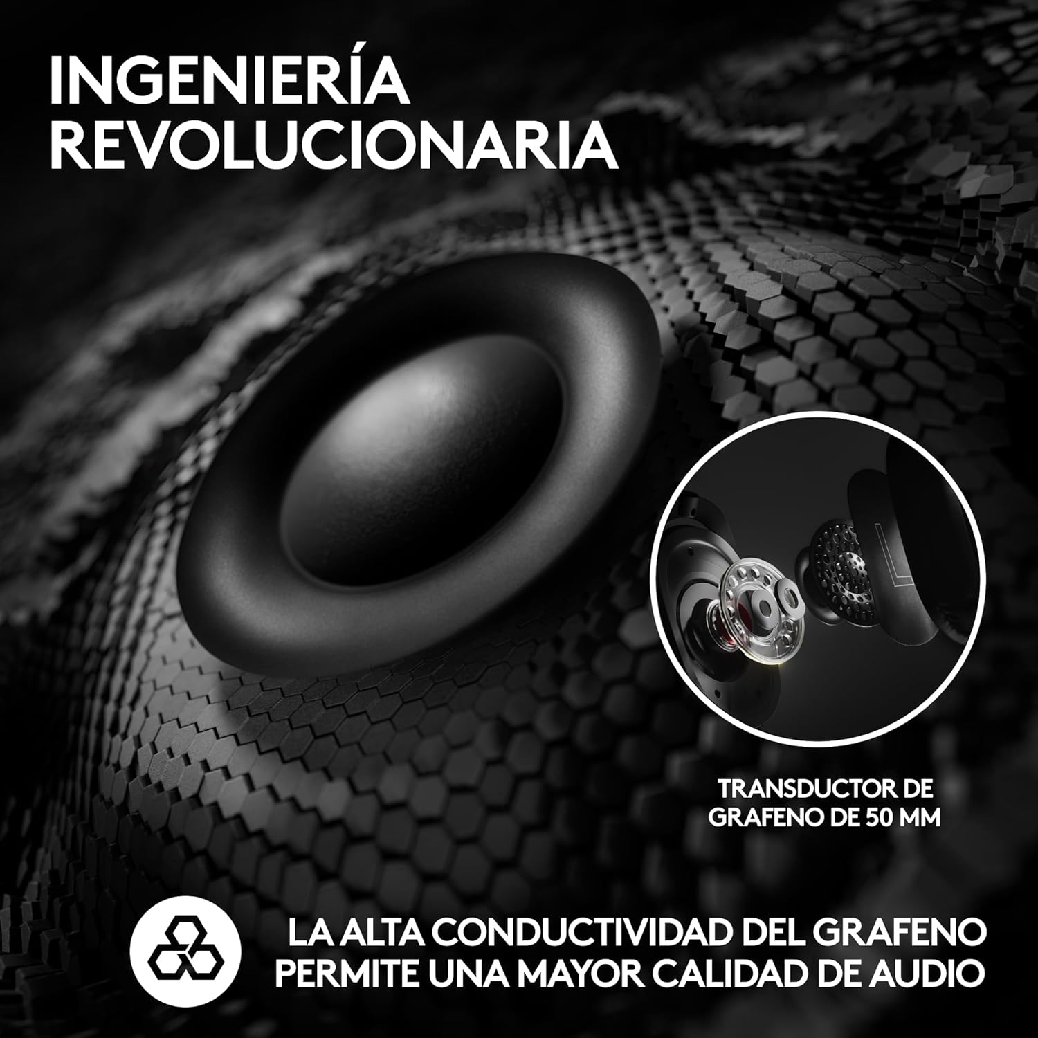 Logitech G Pro X 2 Lightspeed Auriculares Gaming inalámbricos, Mic. Brazo desmont., transductores grafeno 50 mm, DTS:X 2.0-7.1 Surround, Bluetooth/USB/3.5 mm Aux, PC, PS5, PS4, Nintendo Switch-Blanco - 4
