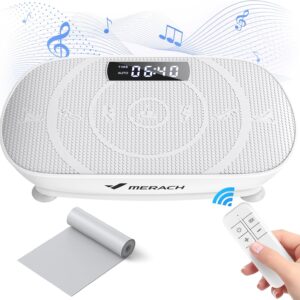 MERACH Plataforma Vibratoria, Potente Plataforma Vibración Muscular para Musculación y Moldeado, Control Automático de Velocidad, Altavoz Bluetooth Incorporado