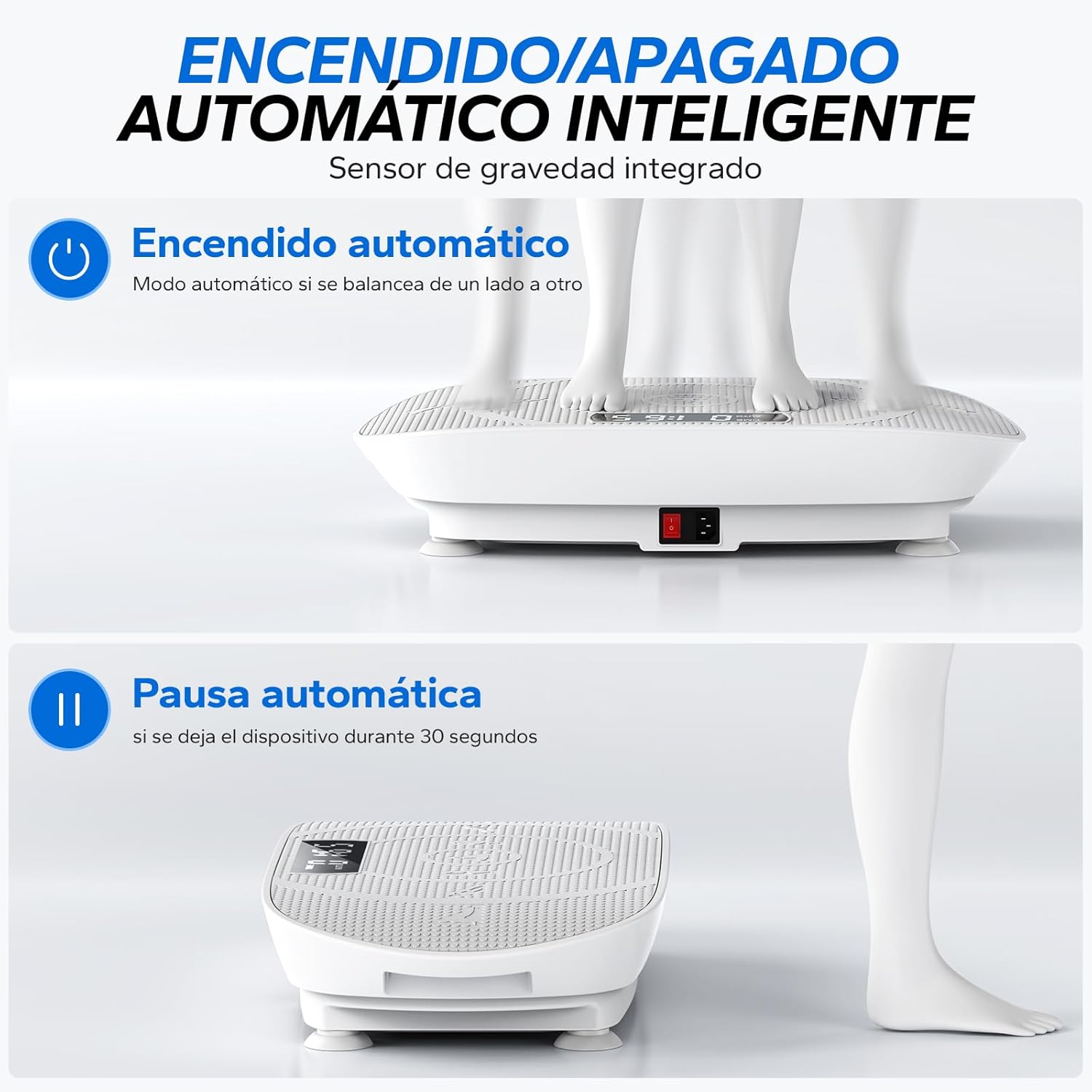 MERACH Plataforma Vibratoria, Potente Plataforma Vibración Muscular para Musculación y Moldeado, Control Automático de Velocidad, Altavoz Bluetooth Incorporado - 5