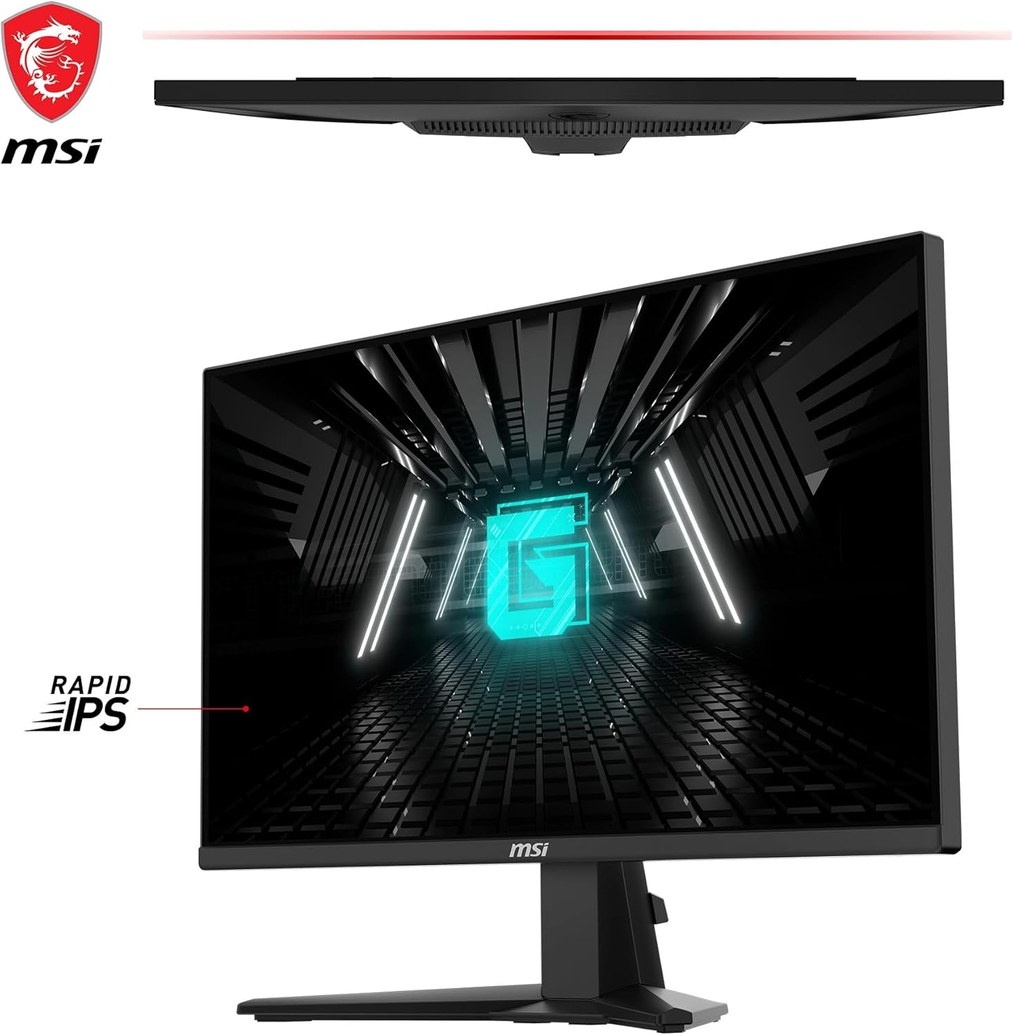 MSI G255F - Monitor Gaming de 24.5", FHD (1920x1080), 180 Hz / 1ms, Adaptive-Sync, Display Port 1.2a, HDMI 2.0b, Negro - 2