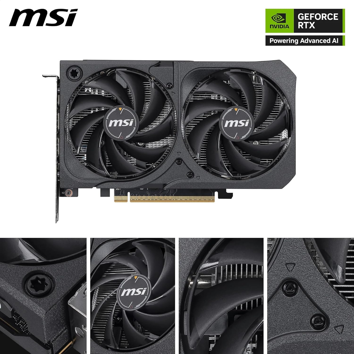 MSI GeForce RTX 5050 8G Shadow 2X OC - Tarjeta gráfica - 2