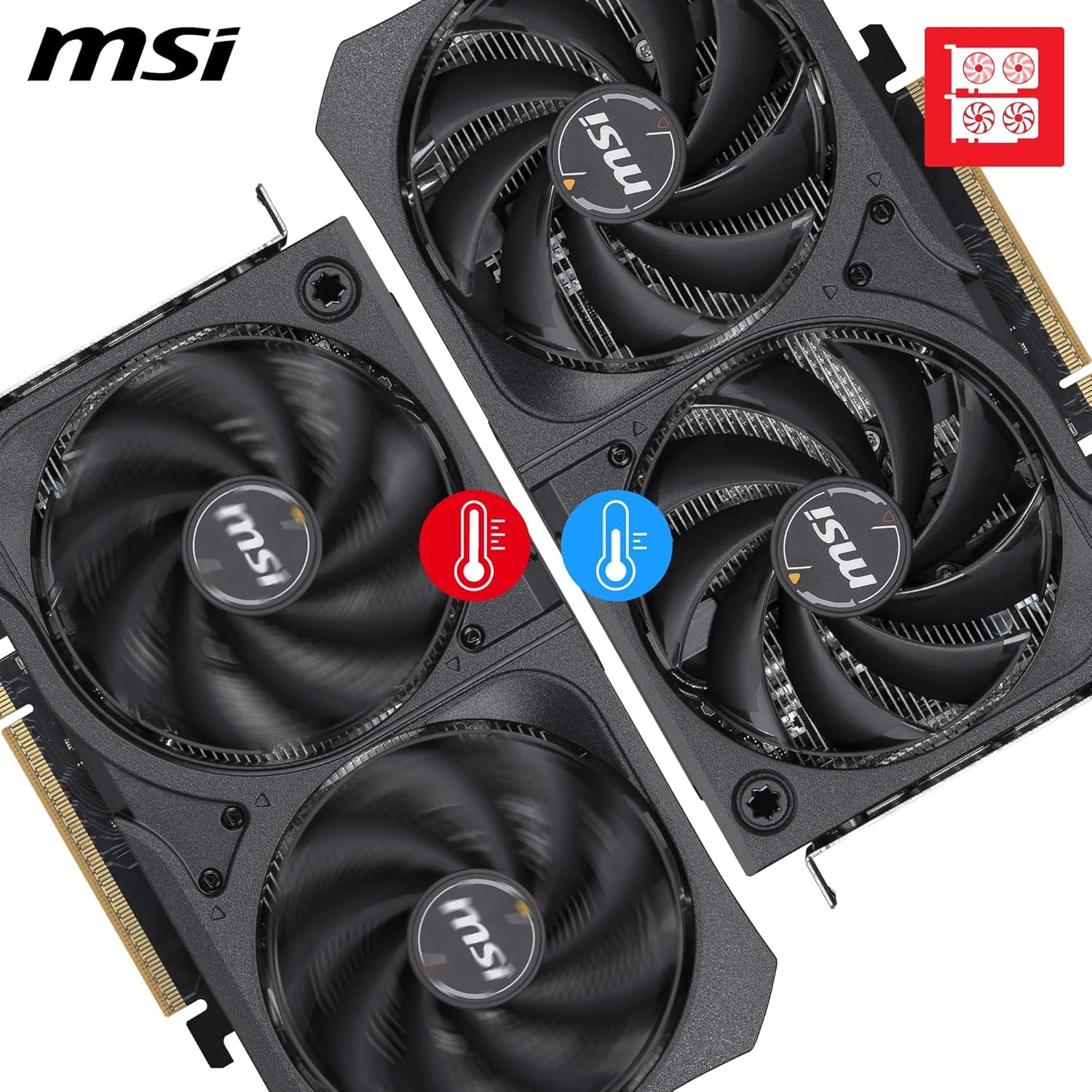 MSI GeForce RTX 5050 8G Shadow 2X OC - Tarjeta gráfica - 3