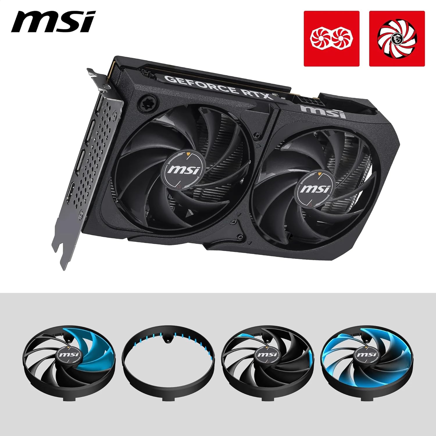MSI GeForce RTX 5050 8G Shadow 2X OC - Tarjeta gráfica - 4