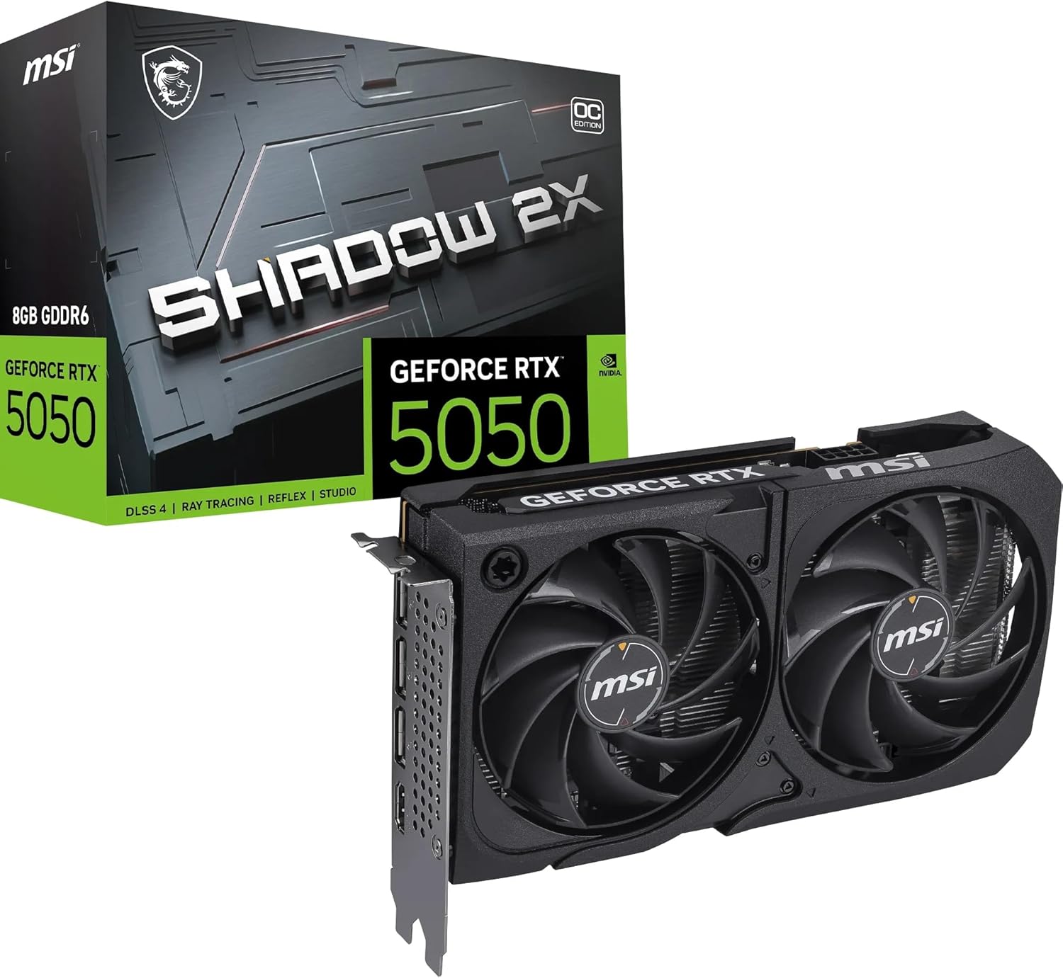 MSI GeForce RTX 5050 8G Shadow 2X OC - Tarjeta gráfica - 1