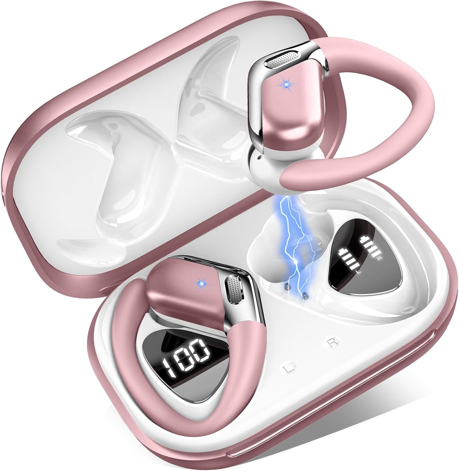 Matast Auriculares Bluetooth, Auriculares Bluetooth 5.4 Deportes, 50 Horas Auriculares Inalámbricos In Ear Cancelación Ruido ENC y 4 HD Mic, IP7 Impermeable Sin - 1