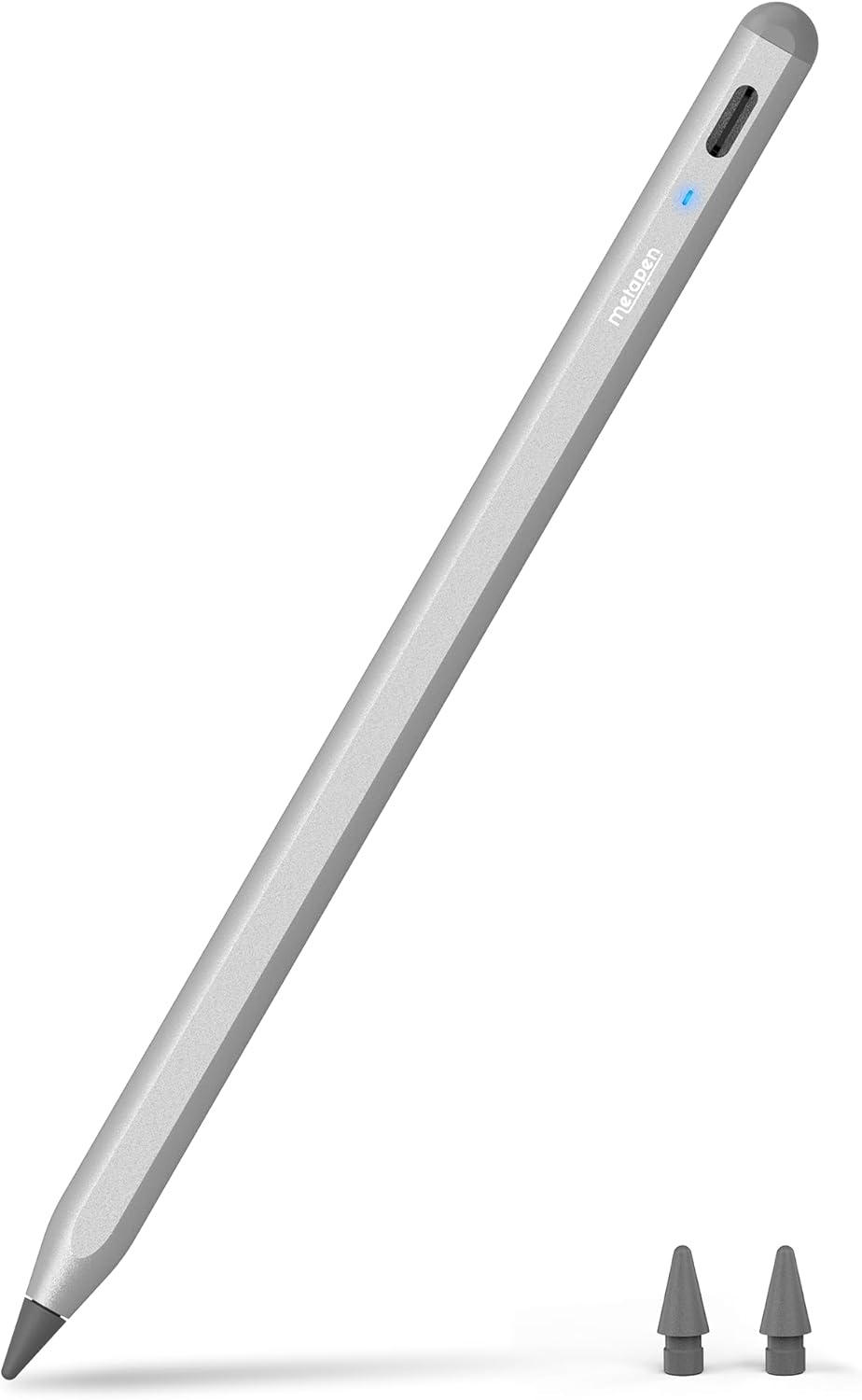Metapen A8 Lápiz para Apple iPad 2018-2026,Lapiz Tactil para iPad 11 A16/10/9/8/7Generacion,iPad Pro 11"/12.9"/M4, Air 3/4/5/M2/M3/M4,Mini 5/6,Pencil con Precisión de Píxeles,Rechazo de Palma -(Gris) - 1