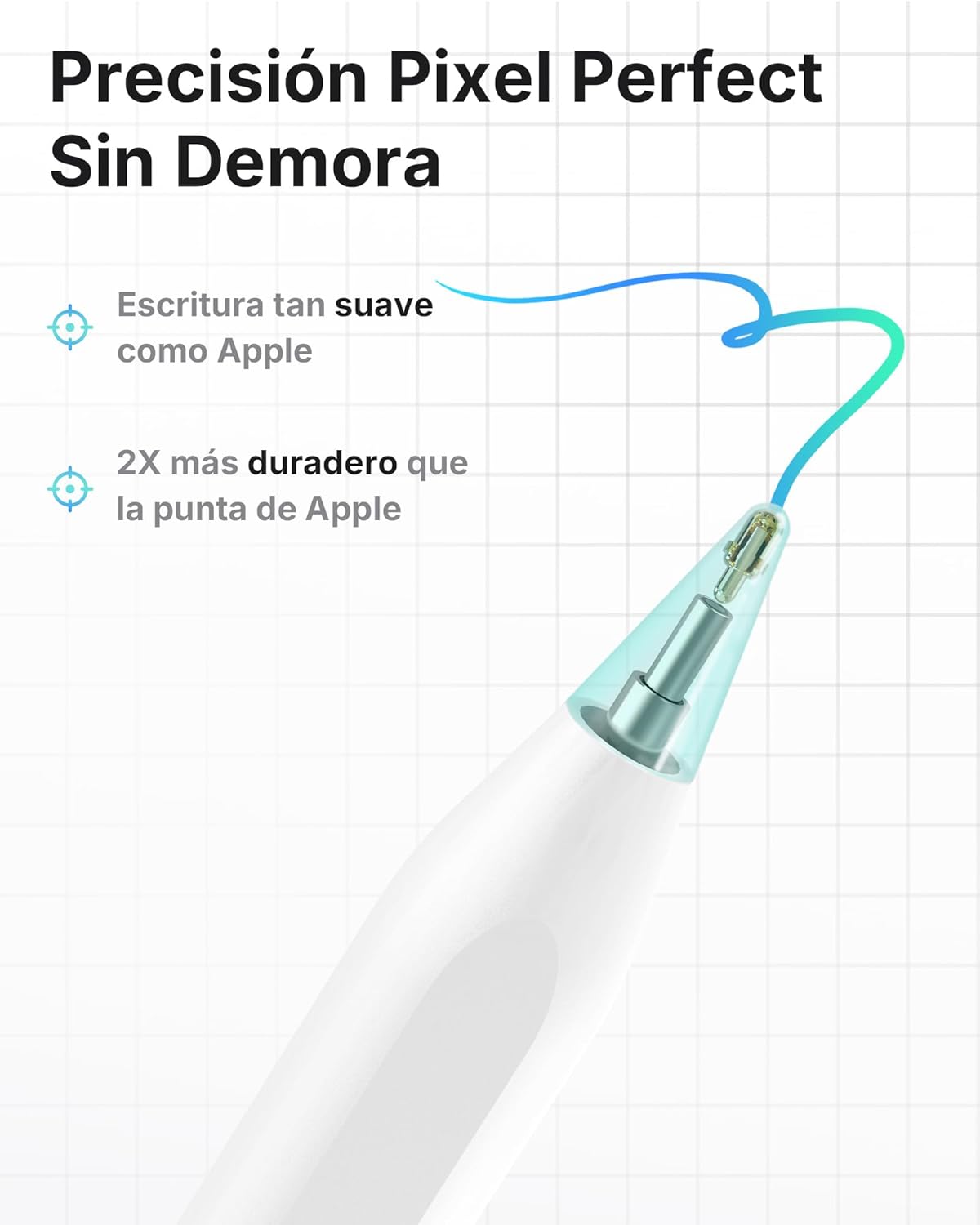 Metapen A8 V4 Lápiz para iPad 2018-2026,Atracción Magnética Mejorada,2X Carga Rápida,Baja Latencia,Pencil para Apple iPad 11 A16/10/9/8/7/6,Pro M5/M4/11/12.9"/13",Air 3/4/5/M2/M3/M4,Mini 5/6/7 A17 Pro - 3