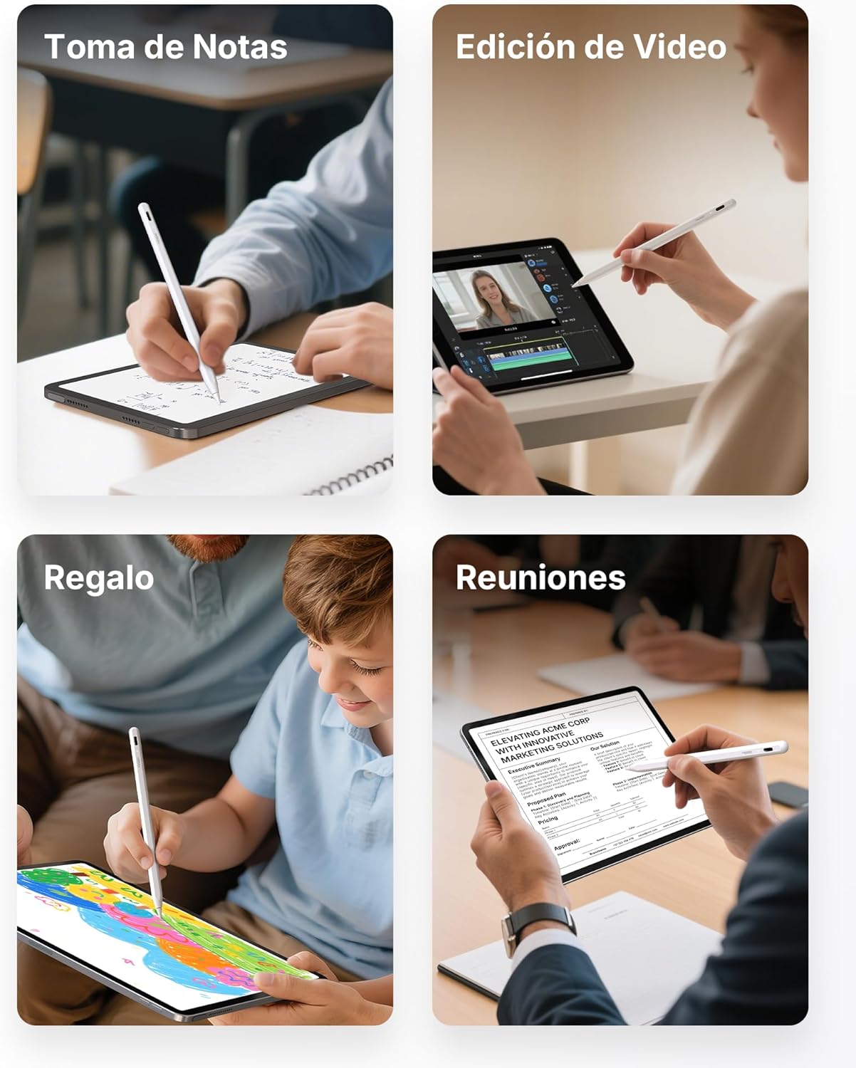 Metapen A8 V4 Lápiz para iPad 2018-2026,Atracción Magnética Mejorada,2X Carga Rápida,Baja Latencia,Pencil para Apple iPad 11 A16/10/9/8/7/6,Pro M5/M4/11/12.9"/13",Air 3/4/5/M2/M3/M4,Mini 5/6/7 A17 Pro - 6