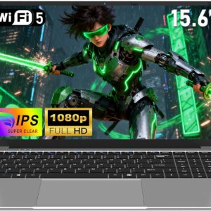 NAIKLULU 15.6 Pulgadas Ordenador Portatil RAM 16GB SSD 512GB, Processor M3-6Y30 Pc Portatil Laptop Notebook Computadora Portatil, 5000Mah/1920x1080P/Webcam/Ranura para Tarjeta TF