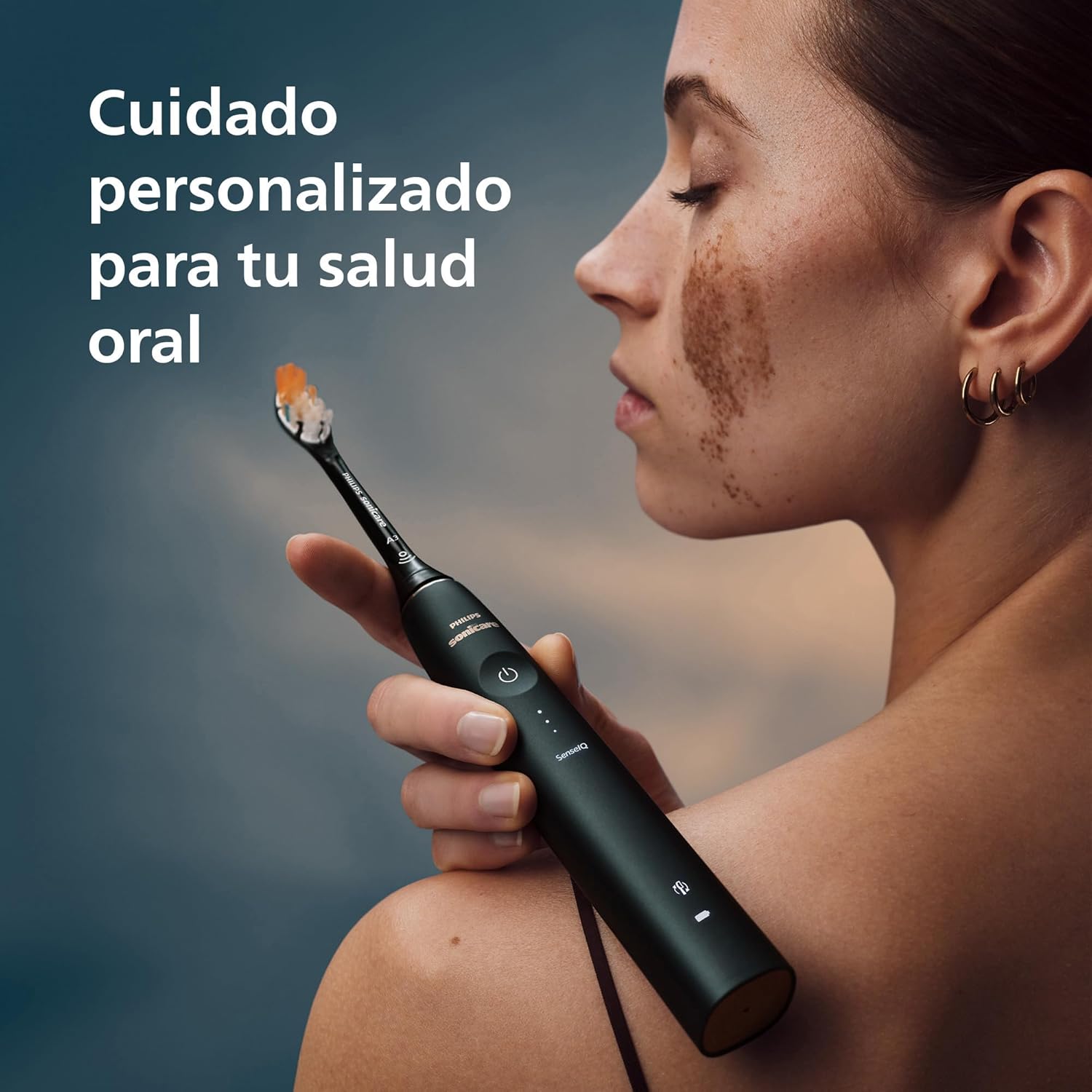Philips Sonicare DiamondClean Prestige 9900: cepillo dental eléctrico sónico con un cabezal de cepillado Premium All-in-One A3 y estuche de carga en color azul noche modelo HX9992/12 - 2