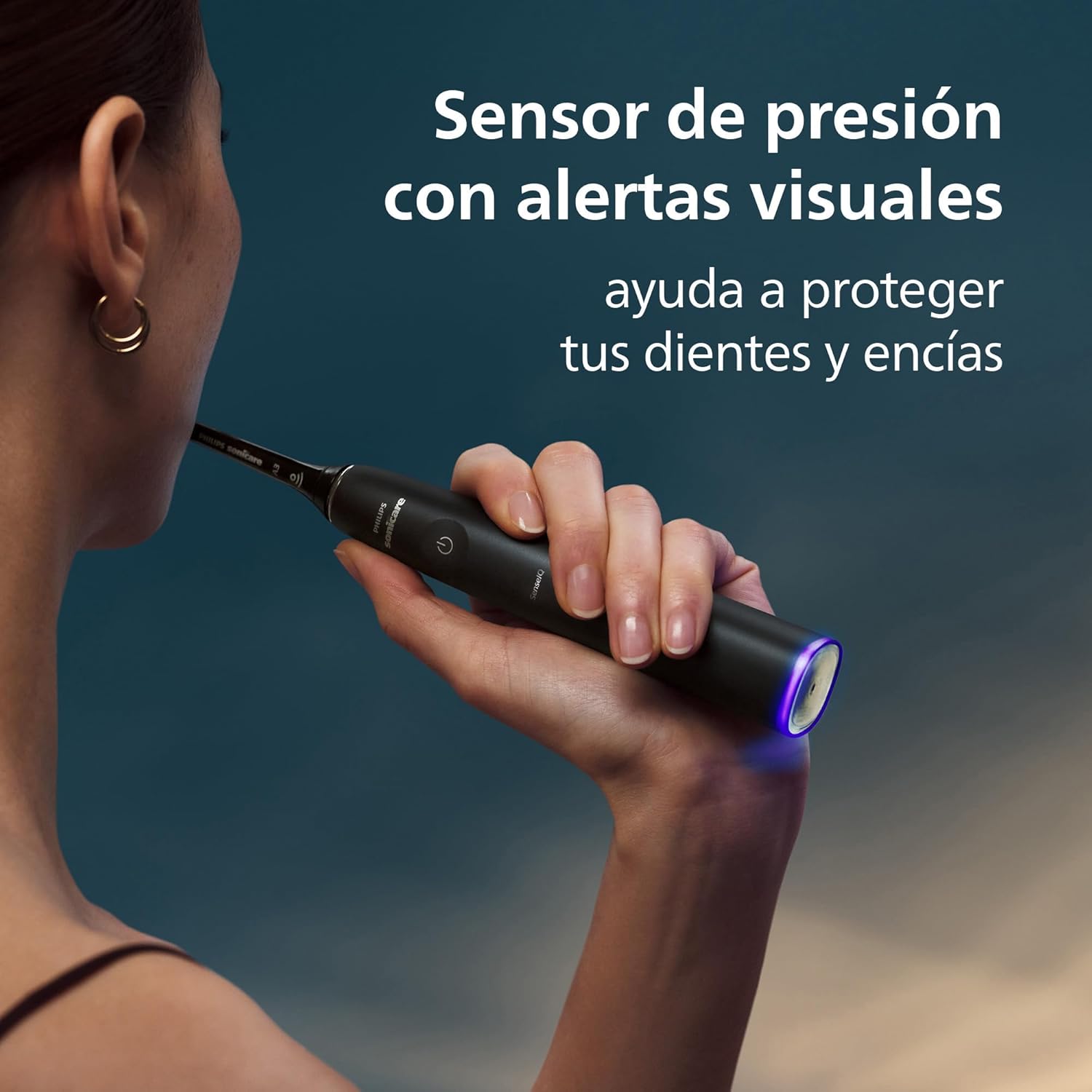 Philips Sonicare DiamondClean Prestige 9900: cepillo dental eléctrico sónico con un cabezal de cepillado Premium All-in-One A3 y estuche de carga en color azul noche modelo HX9992/12 - 5