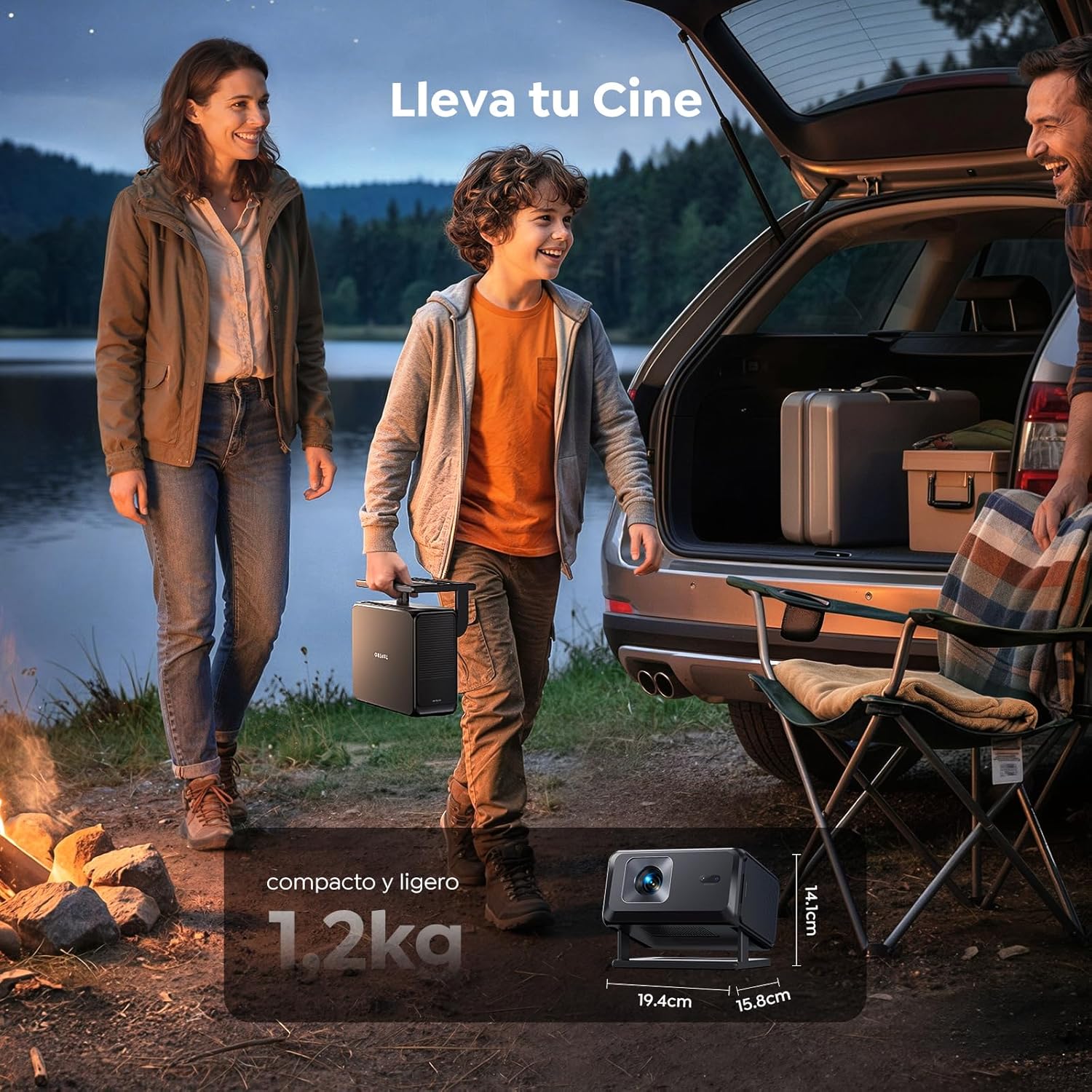 Proyector 4K【Google TV/Official Apps/Auto Focus/Keystone】Proyector Portatil App Integrada Control del lenguaje 1080P FHD Nativo,WiFi 6 & Bluetooth SmartProyector para Movil/Exterior/Cine en Casa/Techo - 5