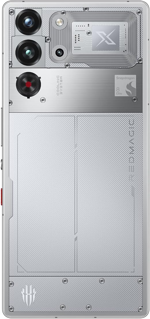 REDMAGIC 10 Pro 144Hz Móvil Gaming, Smartphone Android 5G, 16GB RAM+512GB ROM, Snapdragon 8 Elite, 6.85", AMOLED Pantalla, FHD+ Teléfono Gaming, 50MP Cámara, 80W Cargador, Dual-Sim, NFC Argentado - 4