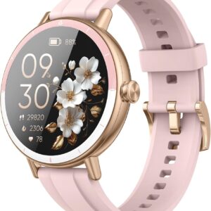 Reloj Inteligente Mujer, 1.27" HD Smartwatch Mujer con Llamadas Bluetooth, 2026 Smart Watch con Pulsómetro/Monitor de Sueño/Podómetro, IP68 Pulsera Actividad con 110+ Modos Deportivos para Android iOS